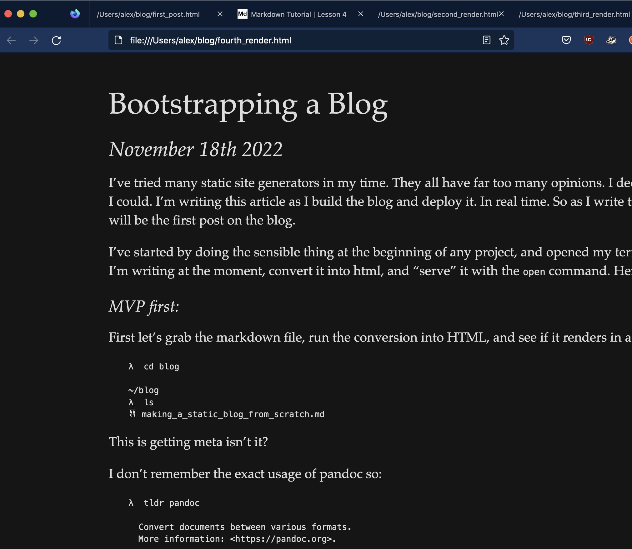 the website but with tufte css